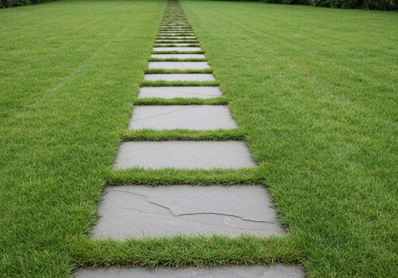 Flagstones in gras leggen: stappenplan zonder je gazon te verpesten