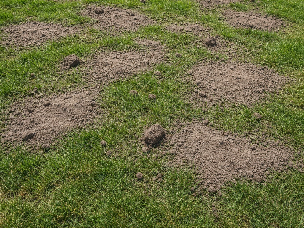aarde over gras